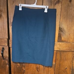 LOFT Dark Teal Pencil Skirt